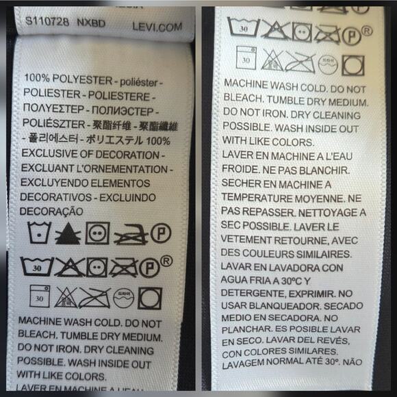 Levi Strauss Engineered for Movement 511 Slim Tech Pants Black sz 33X32 - Picture 11 of 13